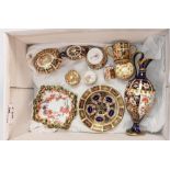 Collection of Royal Crown Derby Imari to include Miniature Tea Pot & Loving Cup, Ewer, Lidded Pots &