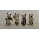 A collection of Beswick early cat chorus figures: (4)