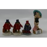 Wade figures: comprising 2 Paddington Snowy day, Betty Boo and Paddington bear. (4)