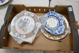 A Cantonese famille rose bowl (A/F): chinese decorated plate , London & North Western Railway Co