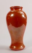 Early William Moorcroft Orange Lustre Baluster Vase c.1913. H22cm