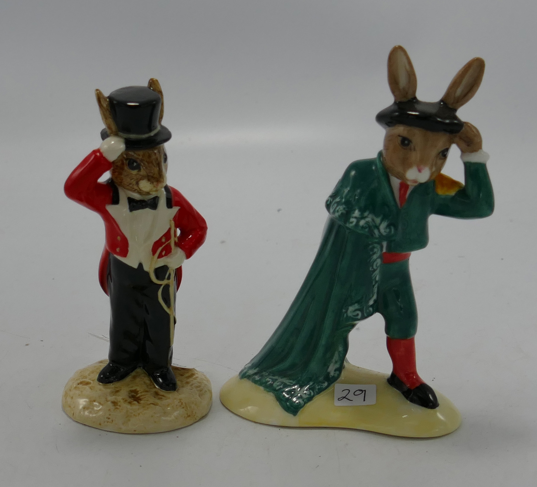 Royal Doulton Bunnykins figures: Matador DB282 and Ringmaster DB165, both limited editions. (2)