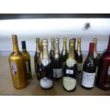 9 Bottles of various champagne, including Moet, Laithwaite, Chaurey etc and 5 bottles of wine