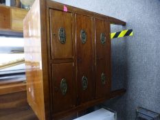 Small Edwardian chest of 2 short over 2 long drawers with inlay decoration