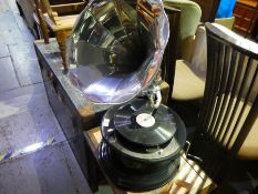 Vintage HMV wind up gramophone 'Soundmaster' with chrome trumpet