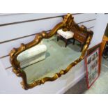 Gilt framed French style wall mirror