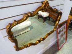Gilt framed French style wall mirror