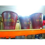 3 Graduated Coca Cola buckets