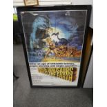 Vintage framed and glazed advertising poster 'When Dinosaurs Ruled The Earth'