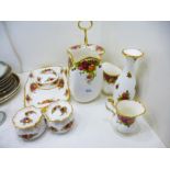 Small amount of Roya Albert 'Old Country Roses' china - cake stand, vase, trinket boxes etc 9 pieces