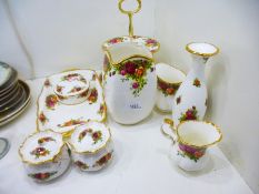 Small amount of Roya Albert 'Old Country Roses' china - cake stand, vase, trinket boxes etc 9 pieces