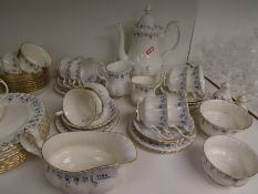 Large quantity of Royal Albert 'Memory Lane' tea and dinnerware incl. a  tea set and dinner plate et