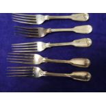10 Silver forks all the same design, Hallmarked GA - George William Adams, London 1841each weighs 2.