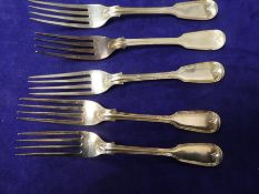 10 Silver forks all the same design, Hallmarked GA - George William Adams, London 1841each weighs 2.