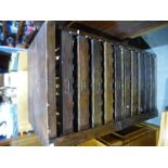 Vintage pine apple crate store with 10 pull out crate drawers