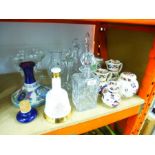 China and glass to incl. Royal Doulton crystal whiskey decanters, 5 pieces Masons pottery, Royal Dou