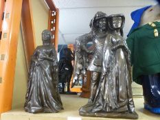 Two bronze style figures by D.H Morton for Marcus Designs