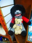 1960's jointed teddy and large golly