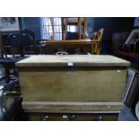 Vintage waxed pine blanket box