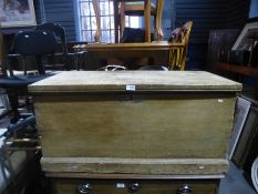Vintage waxed pine blanket box