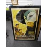 Vintage framed and glazed advertising poster 'Ill Fantasma Dell Opera'
