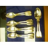 10 Silver Spoons, all the same design, Hallmarked GA - George William Adams, London 1841, each forks