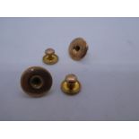 4 Gents 9ct yellow gold dress studs, marked 9ct, OP and SS, 3.2g