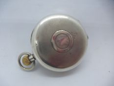 Late 19th/ early 20th Century hallmarked silver pocket watchm gross weight 82g, winds and ticks