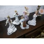 4 Royal Doulton model ladies from the 'Edwardian s