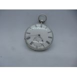 A Late 19th/Early 20th Century white metal pocket watch, marker AB Savory and Sons, Cornhill London.