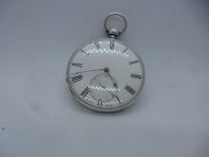 A Late 19th/Early 20th Century white metal pocket watch, marker AB Savory and Sons, Cornhill London.