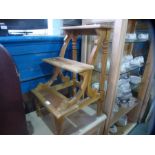 Vintage teak library steps