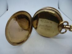 Gold plated Late 19th/ early 20th Century enamelled dial Mason Williams pocket watch, gross weight 1