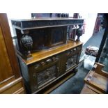 Carved oak sideboard