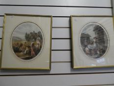 William Allingham, Five pencil signed oval coloured prints