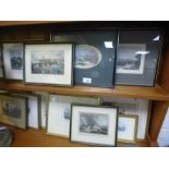 Quantity of framed and glazeds prints and coloured engravings of mainly the Isle of Wight and Yarmou