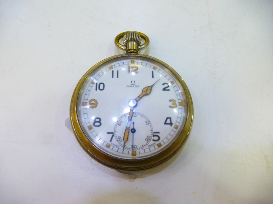 An OMEGA military steel pocket watch - Image 6 of 7