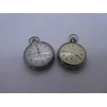 Two ladies silver pocket watches, one of very decretive design and both hallmarked