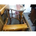 Sundry Furniture to incl. sewing table and contents, Edwardian inlaid occasional table, dressing tab