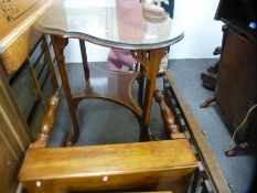 Sundry Furniture to incl. sewing table and contents, Edwardian inlaid occasional table, dressing tab