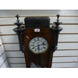 Walnut fronted early 20th Century American style wall clock