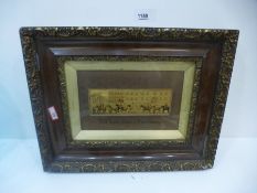 Small framed silk 'The Lady Godiva Procession' in original frame