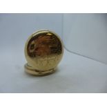 Late 19th/ early 20th Century enameled dial gold plated pocket watch IW Benson, London gross weight