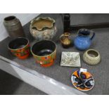 Studio and other pottery to incl. Poole Pottery, Denby, Royal Doulton etc