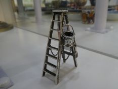 Silver decorators ladder stamped 925, 8cm high