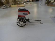 19th Chinese Silver cart, maker WH