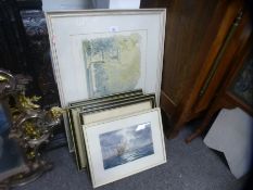 Selection of various framed and glazed pictures some depicting hunting scenes