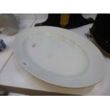 Third Reich large 17'' serving dish, with Swastika markings on reverse