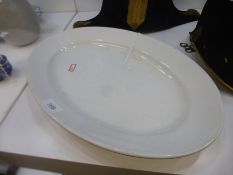 Third Reich large 17'' serving dish, with Swastika markings on reverse