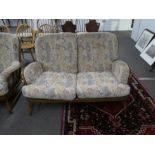 Ercol elm 2 seat stick back sofa